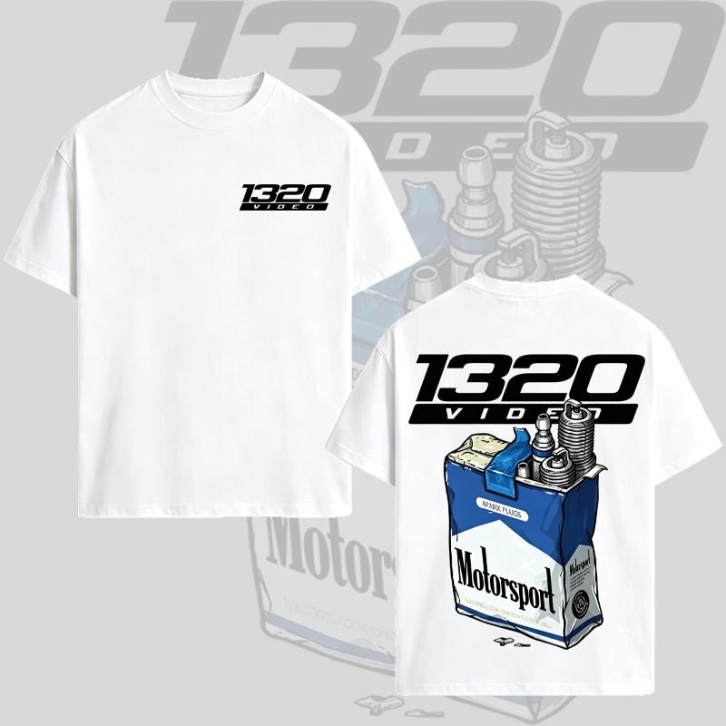 1320 Video Spark Plug T-Shirt, High-Performance Car Pattern T-Shirt, Pure Cotton Racing Suit, Street Style Gift, Father'S Day Shirt, Summer T-Shirt Design For Boys' Accessories