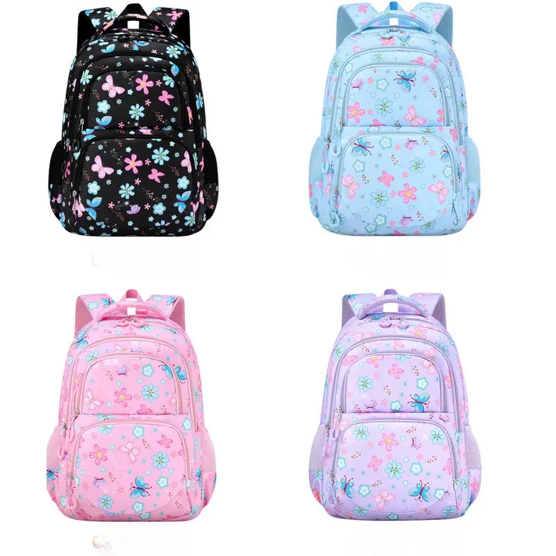 2026 New Girls' 3-Piece School Backpack Set, Large Capacity, Ergonomic Shoulder Protection, Pressure Relief, Lightweight Elementary Bag Bundle for Grades 3-6, Backpacks for School, Travel