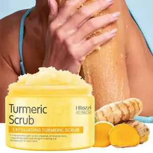 200g Turmeric Exfoliating Body Scrub, Body Scrub Exfoliator, Body Exfoliant, Body Care, Smooth Skin, Exfoliate Dead Skin, Gentle No Irritation, Ideal for Dry Skin, Remove Dead Skin Cells, Dead Skin Removal