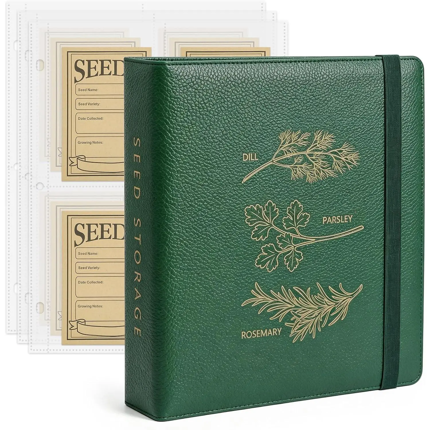 Seed Storage Binder Organizer for 200 Seed Packets 50 Sheets | Includes 50  Seed Envelopes and 50 Sheet Protectors, Large-Capacity Storage for Seed Saving, Ideal for Gardeners