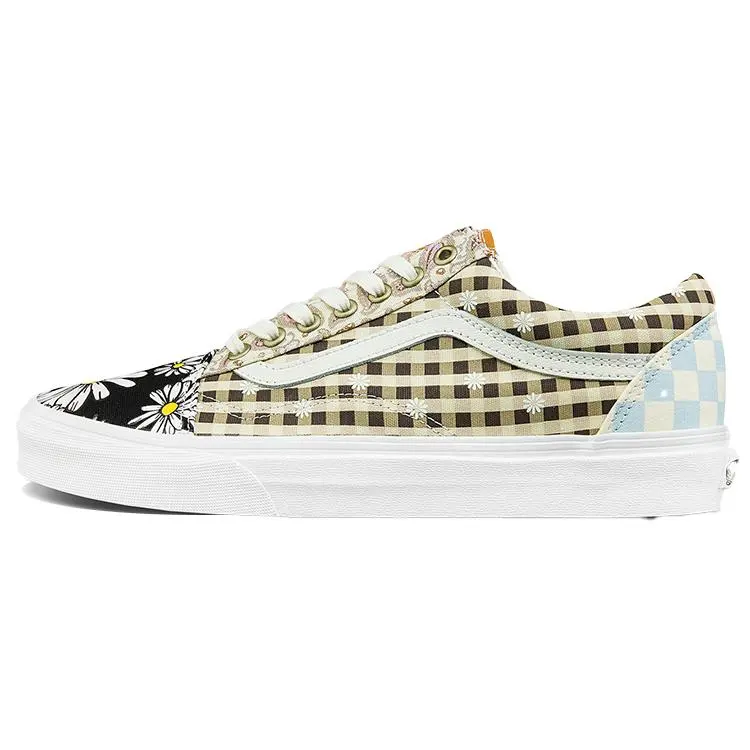 Vans Old Skool Meadow Patchwork Canvas Plaid Daisy Sneakers – Lightweight, Cushioned, Durable, Breathable Low-Top Unisex Shoes Verifiable, with credentials and supporting global authentication