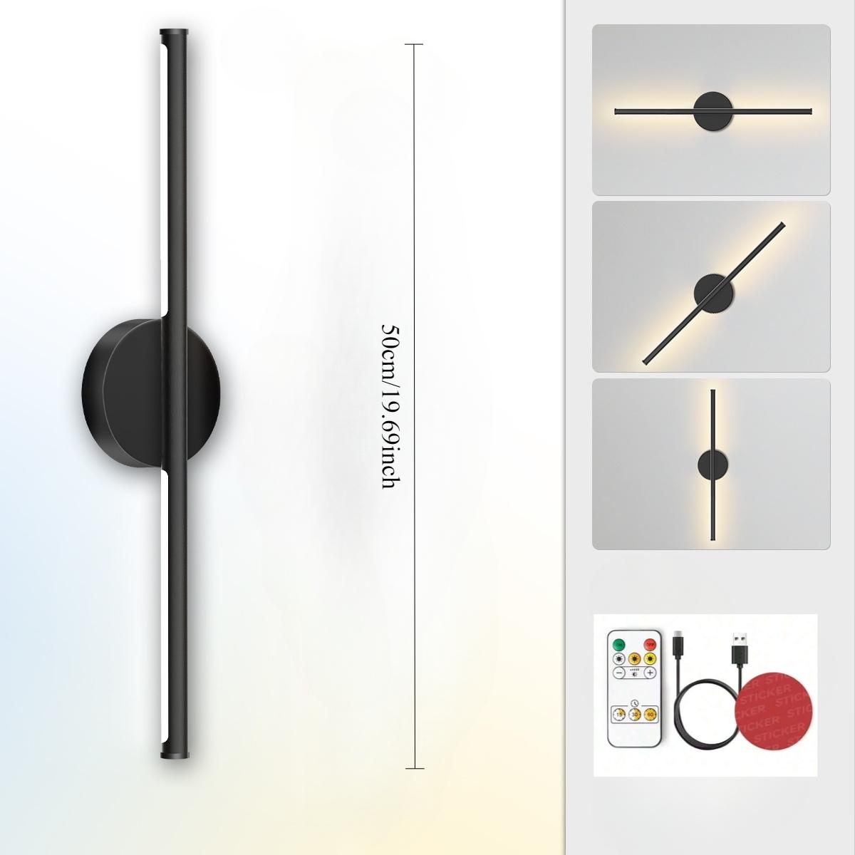 Battery-Powered Wall Lamp with Remote Control, LED Wireless Wall Light for Bedroom and Hallway, Adjustable Brightness, Low Voltage, Modern Mood Lighting, Home Decor Lighting, Adjustable Lights, Decorative Wall Light