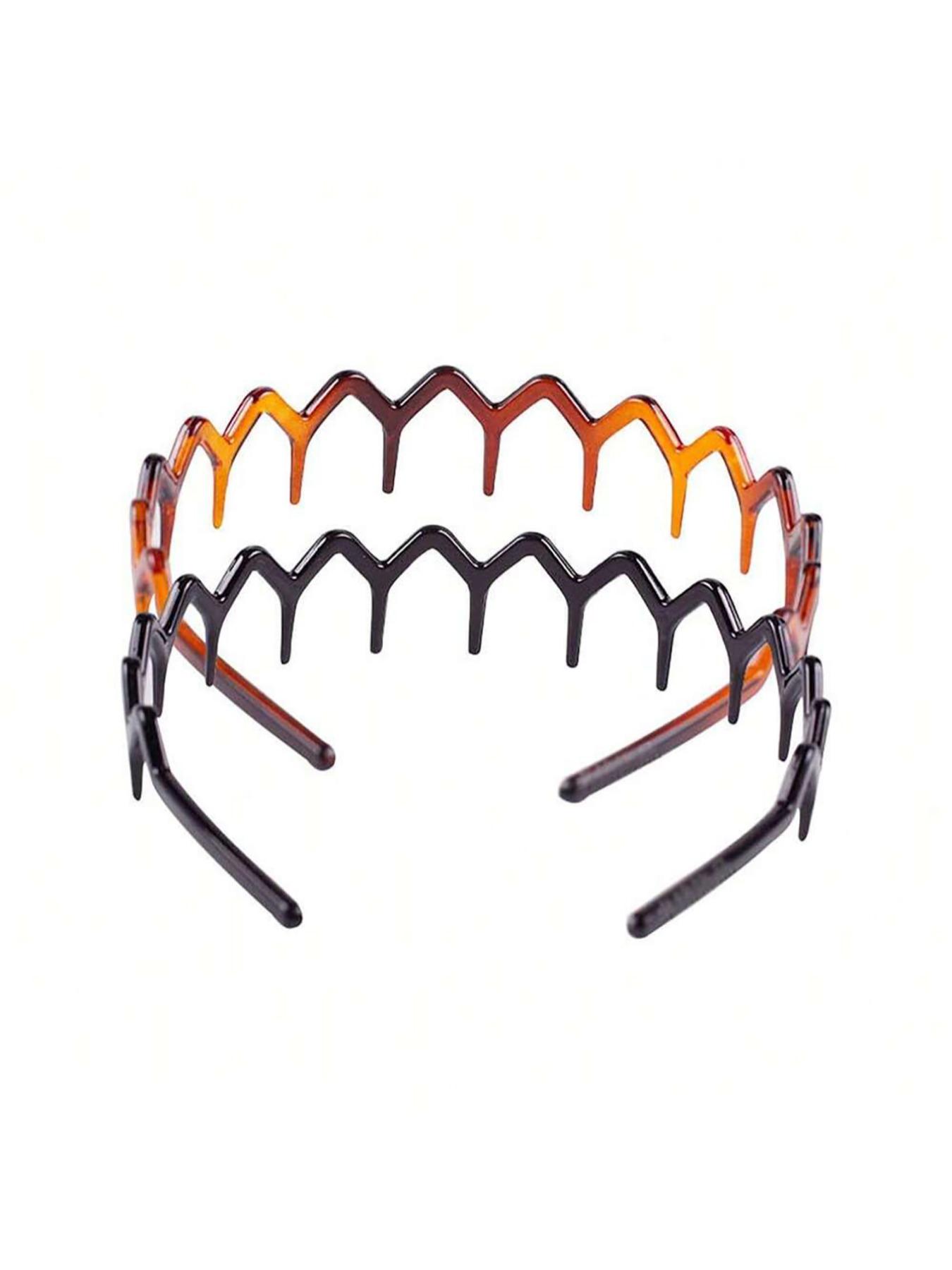 2pcs Toothed Wavy Headband, Simple Anti-Slip Suitable For Men & Women Haircare And Skin Care,Hairband ,Hair Hoop,Hairband,Hair Hoop ,Zig Zag HeadbandHeadbands, Zigzag Headband