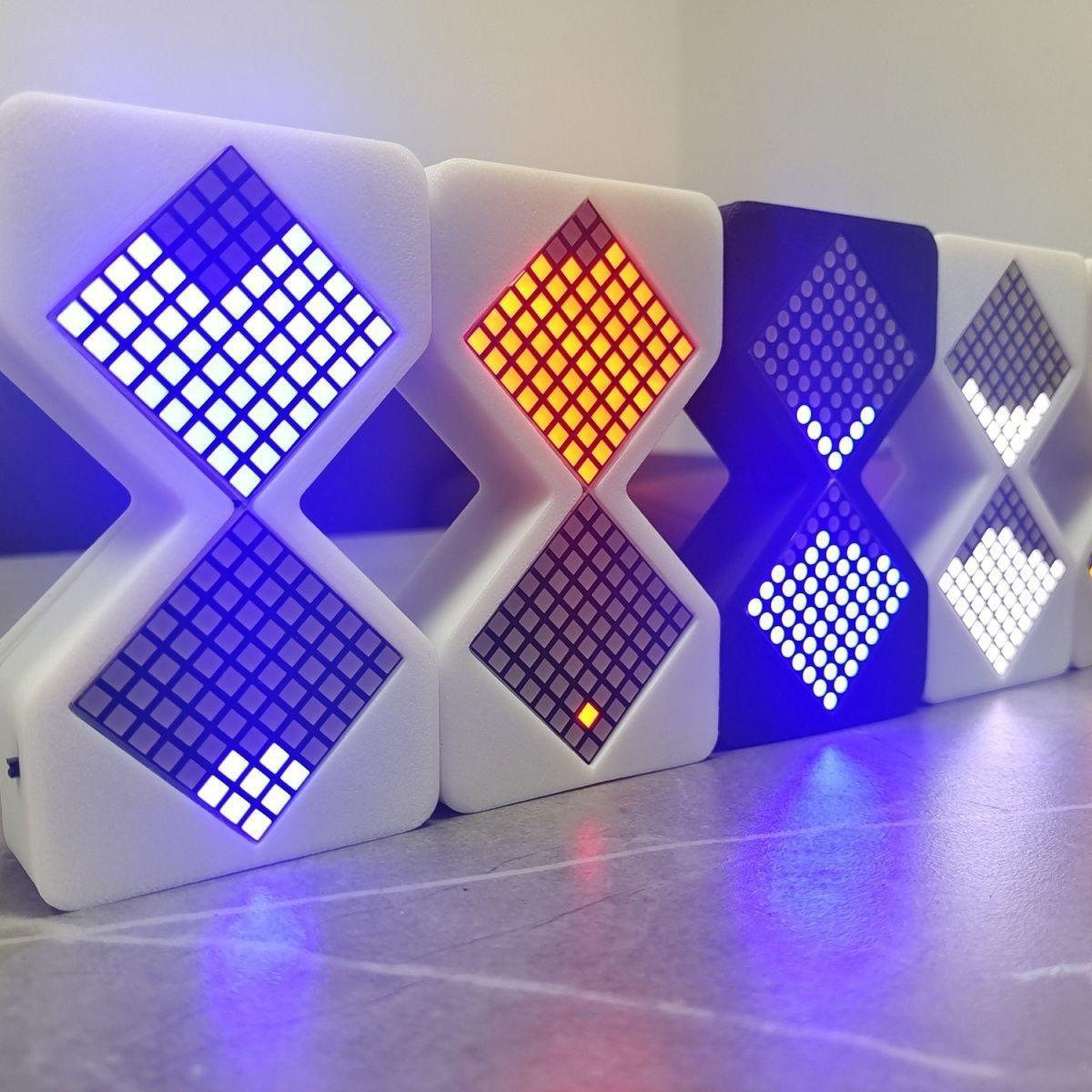 Electronic timer wireless, charging desk lamp with USB charging port,hourglass ornament,ambient LED night light(With blue light)