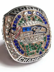 Player Ring 2026 Fan Memorial Gift, Sporty Letter Pattern Alloy Chain, All Seasons Accessories, Perfect for Boyfriend Presents