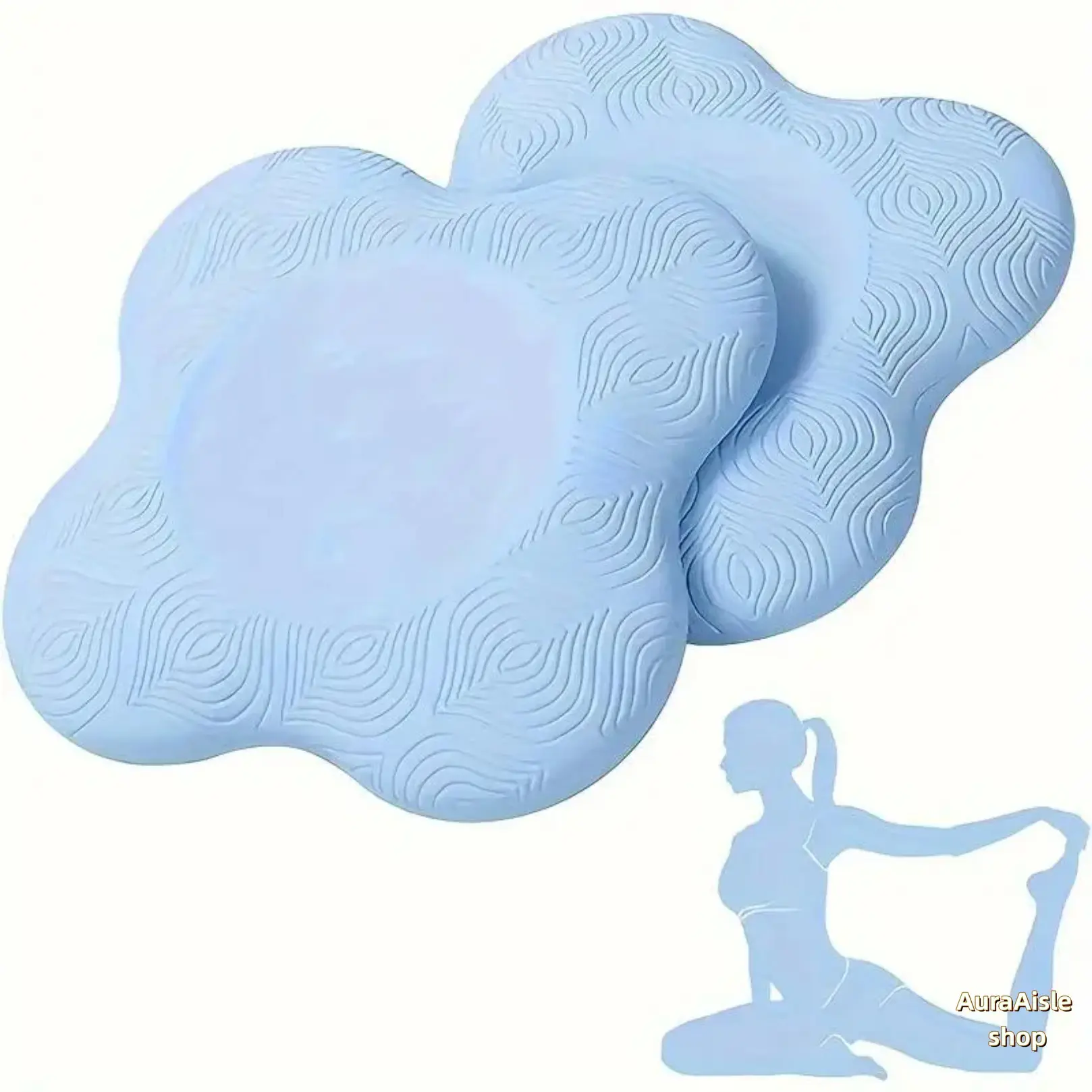Cushioned Foam Thickened Non-Slip Yoga Knee Pad, Lightweight Portable Floor Pose Protector, Essential Yoga & Pilates Leisure Sports Equipment, Unisex, Floor Poses