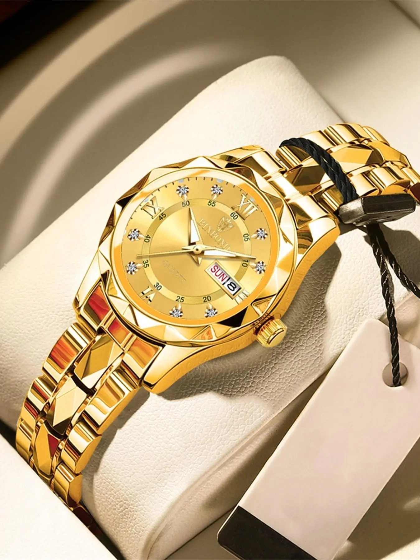 Women's Elegant Fashion Round Dial Analog Quartz Waterproof Watch, Quartz Watches, Watch for Party, Daily Clothing Decor, Trendy All-match & Exquisite Watch for Birthday Gift, Quartz Wristwatch, Fashionable Party Watch