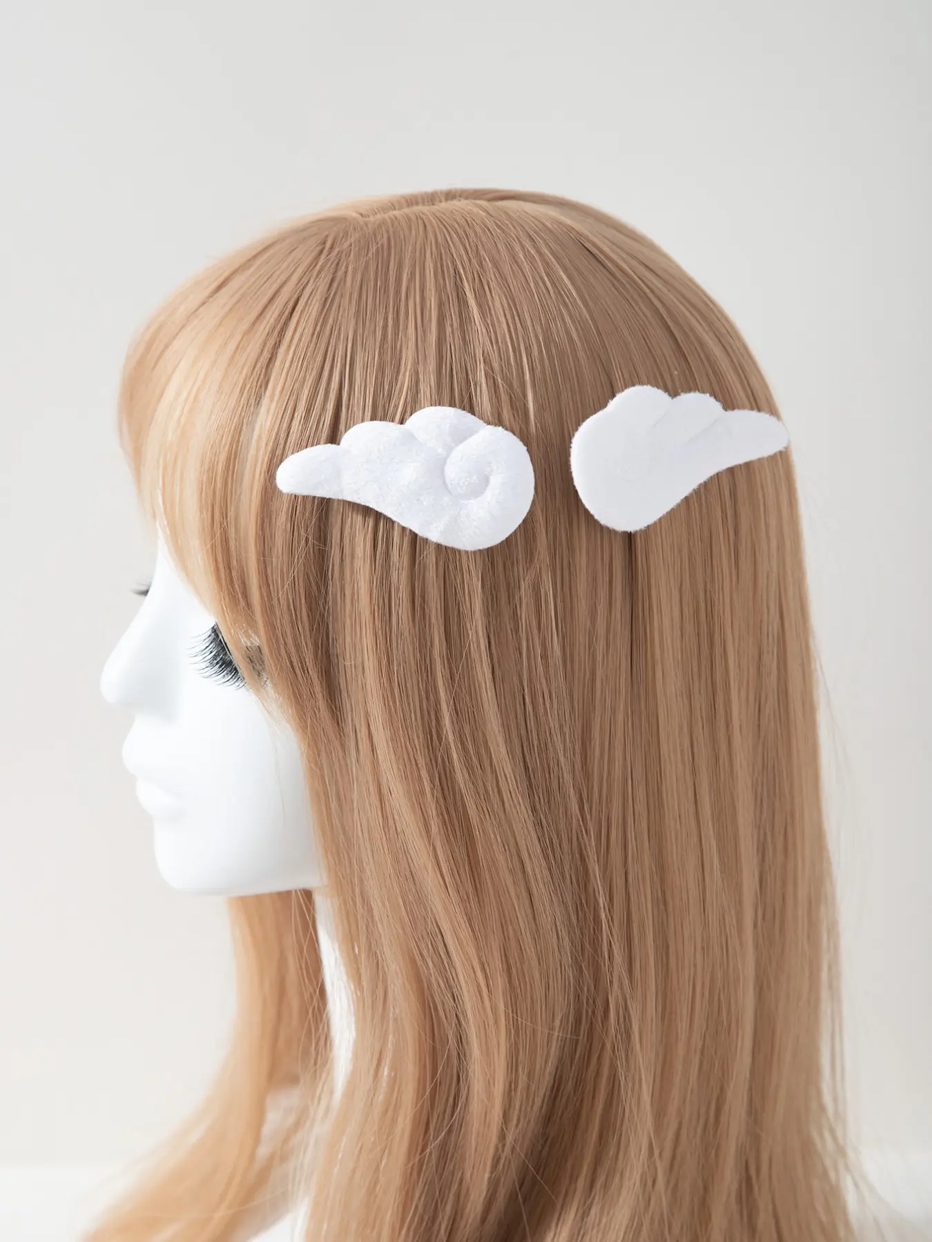 1Pair Plush Angel Wings Hair Clip, Elegant Metal Duckbill Clip, Sweet Fairy Style, Cute Hair Clips, Perfect for Dates and Parties, All Seasons Accessory, Fashion Hair Accessories, Hair Decor