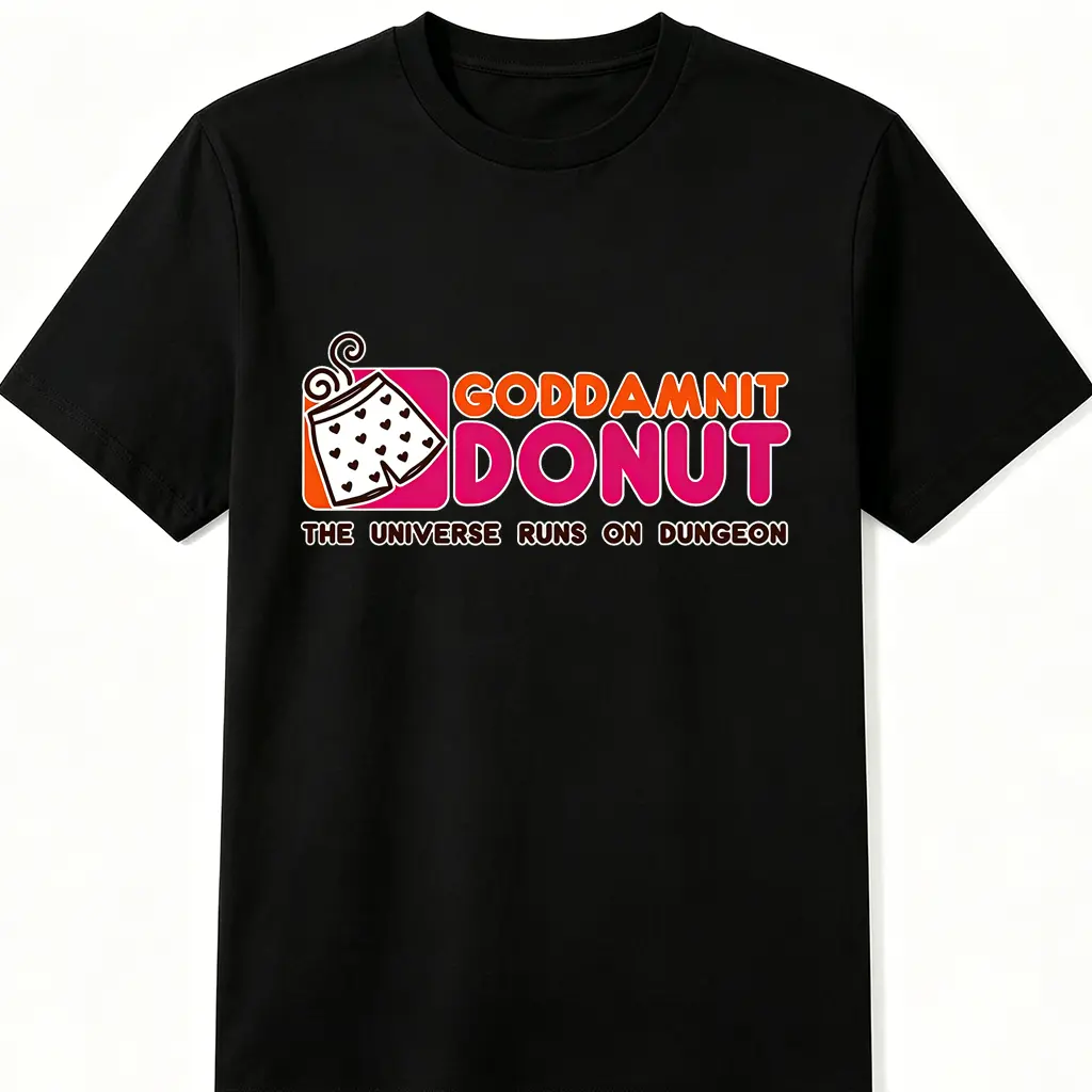 Goddamnit Donut cotton Shirt Princess Donut Dungeon Crawler Carl LitRPG Bookish graphic tees Comfort Colors Gift y2k top trending