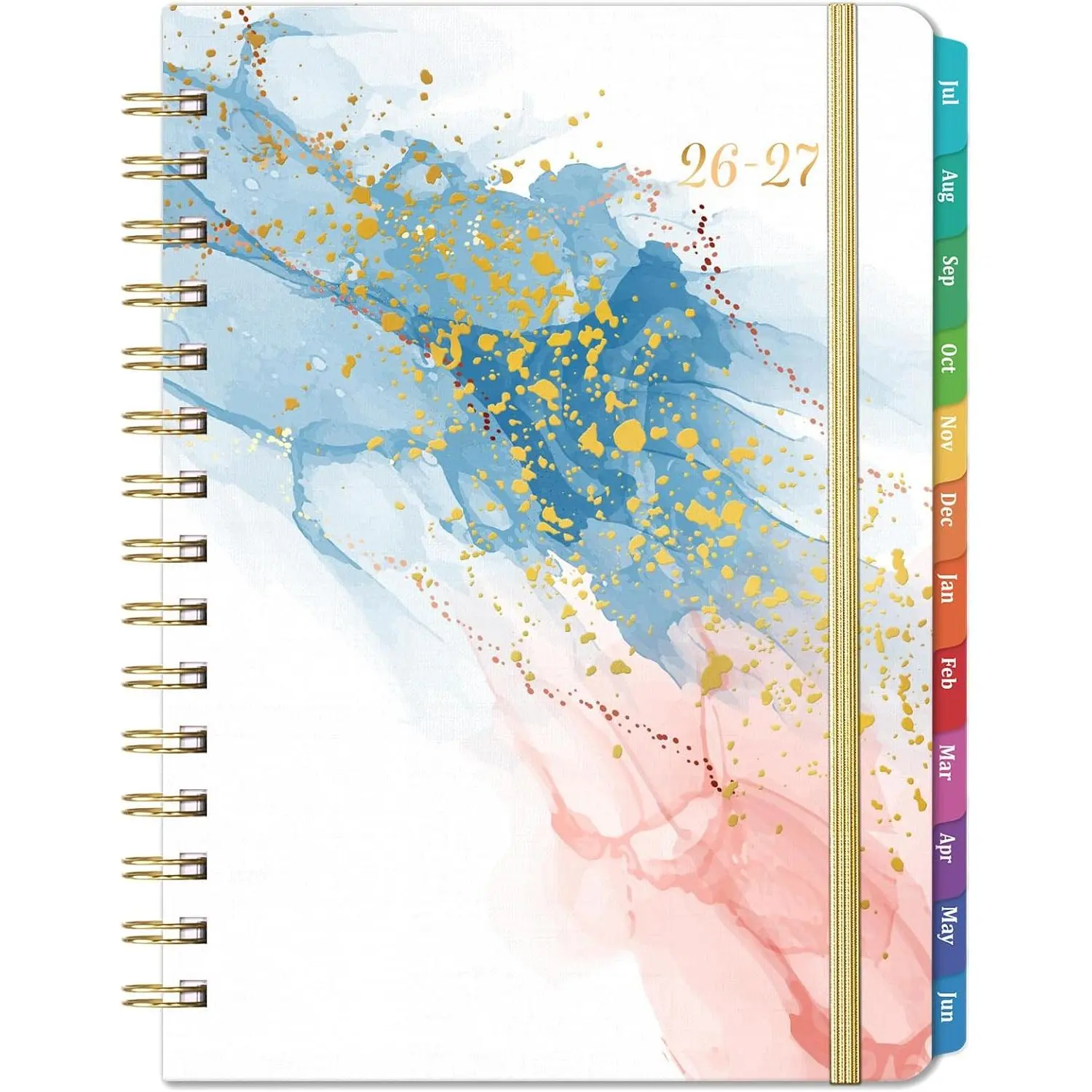 2026-2027 Planner - 2026-2027 Planner Weekly and Monthly from July 2026 - June 2027, 8.5'' X 6.4'', Weekly Monthly Planners 12 Month with Colorful Tabs, Elastic Closure,  Pocket
