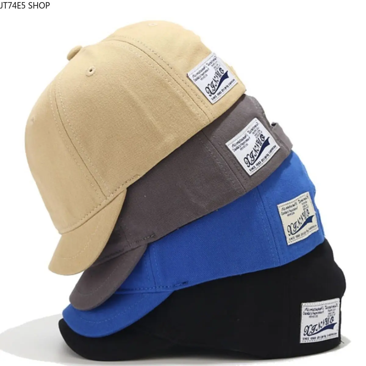 Unisex Japanese Retro Short Brim Baseball Cap - Adjustable, Rear Buckle, Breathable Soft Fabric, Compact Shape, Retro Labels, Sun Protection Hats, Sporty Chic for Spring Summer Daily Wear, Vintage
