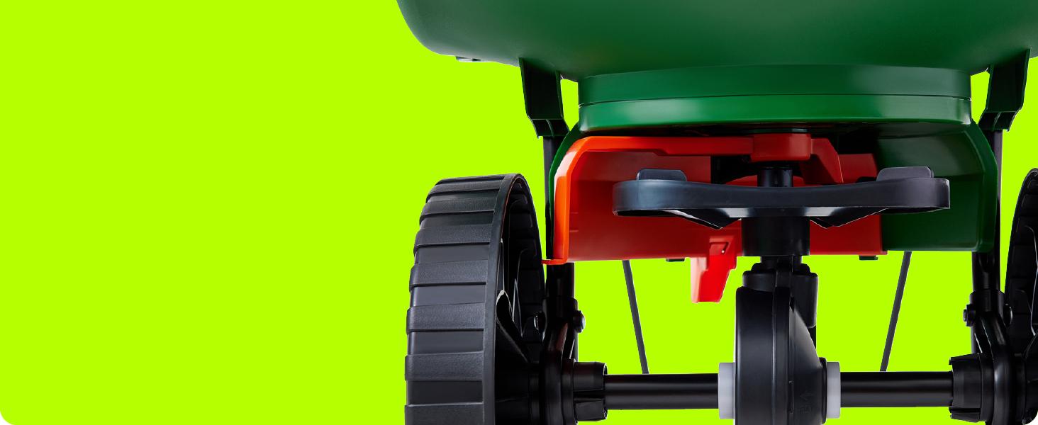 AGS Scotts Turf Builder EdgeGuard Mini Broadcast Spreader - Spreader For Lawn Fertilizer, Weed & Insect Control, Grass Seed, and Ice Melt, Holds Up To 5,000 sq.ft. of Product AGS Scotts Turf Builder EdgeGuard Mini Broadcast Spreader - Spreader For Lawn Fertilizer, Weed & Insect Control, Grass Seed, and Ice Melt, Holds Up To 5,000 sq.ft. of Product