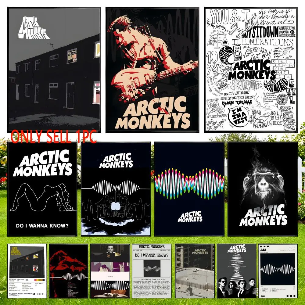 Band A-Arctic Monkeys Anime Poster HD Waterproof Art Vibrant Wall Print for Living Room Bedroom Bar Parlor Home Decor Gift Fade-Resistant Durable Dly Artwork