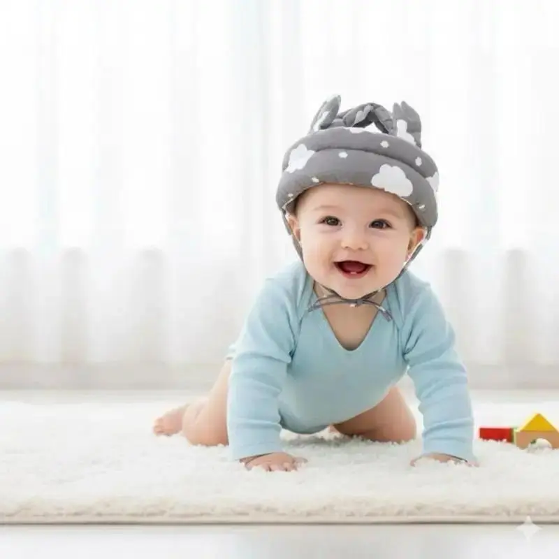 Toddler Anti-Collision Safety Helmet, Adjustable Breathable Washable Protective Hat, Shock Cushion Cap for Babies Learning to Walk Indoor Daily Activities