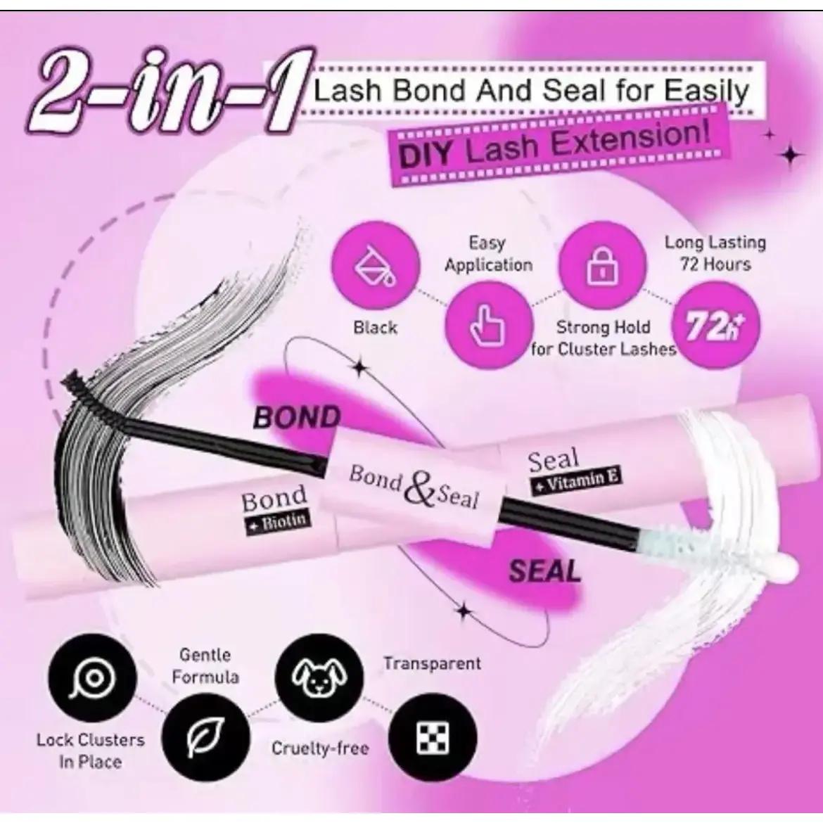 Spring Glow Up Lash Kit, SOSIAY CICI 320PCS 40D Lash Clusters, DIY Eyelash Extension Set with Bond & Seal, Perfect Spring Makeup Gift