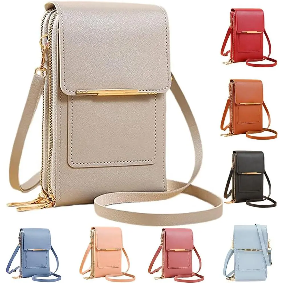 Anti-Theft Leather Bag,Small Crossbody Cell Phone Purse Wallet  Women,RFID Block Phone Purse Crossbody with Shoulder Strap New model