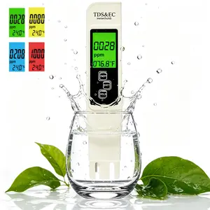 New 4-In-1 Water Quality Tester, 4 Color Indicators, Tds Ec Temperature Display, Auto Shut Off, Reliable for Humans Pets Aquarium Pool