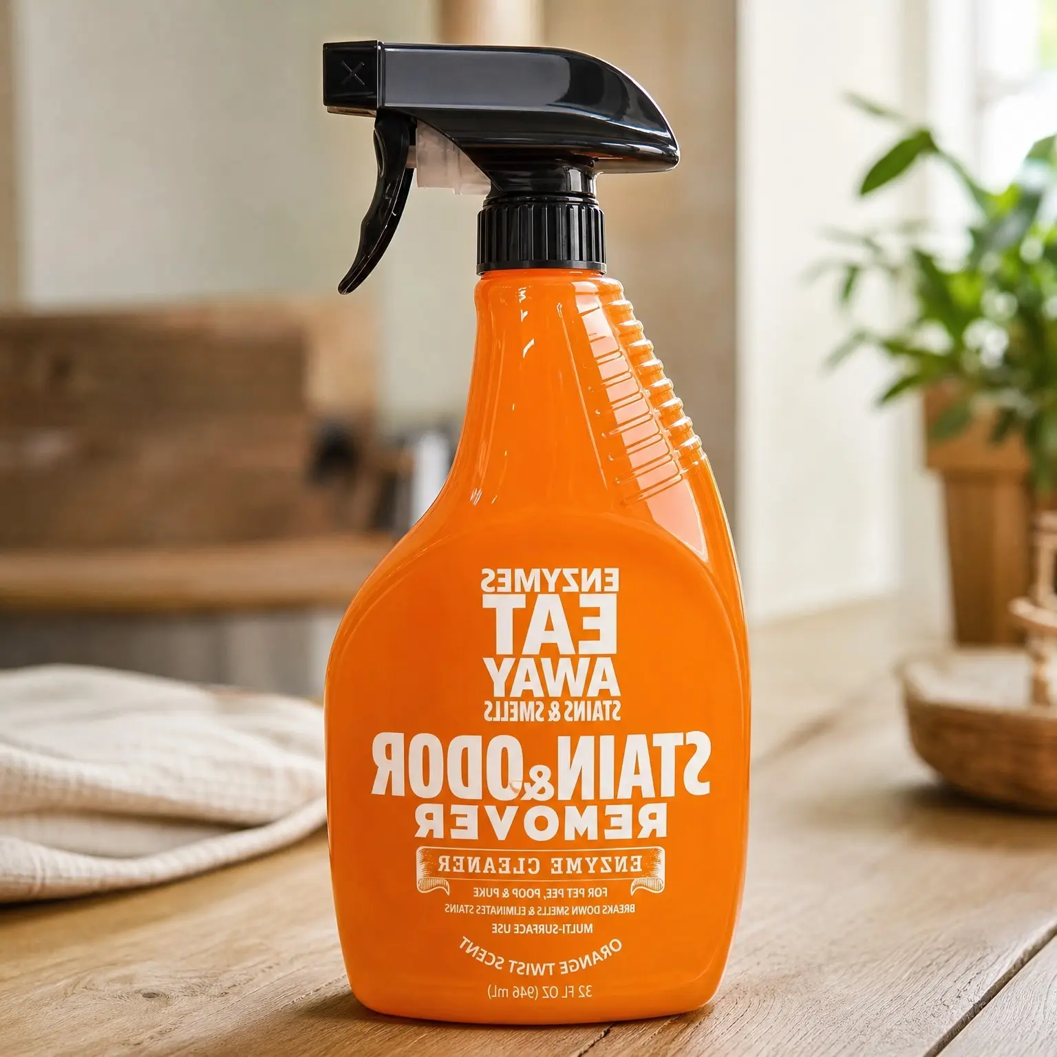 32oz Enzyme Pet Cleaner - Dog & Cat Urine Destroyer and Stain Remover - Citrus Spray Cleaning Solution - Puppy SuppliesGift