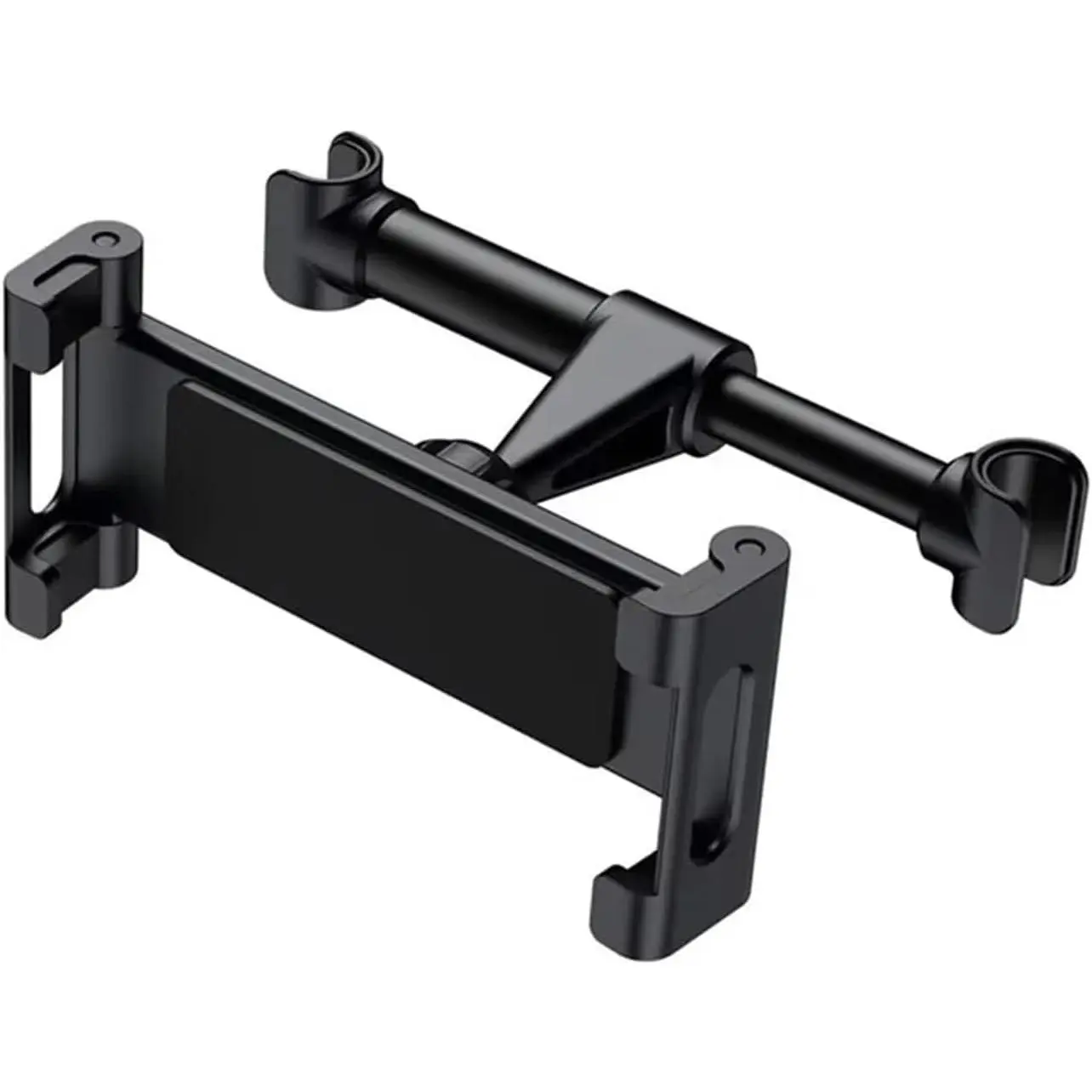Car Interior Plastic Phone/Tablet Mount, Universal Telescopic Clip-On Back Seat Holder - 360-Degree Rotatable Stand for 4-11 in Devices