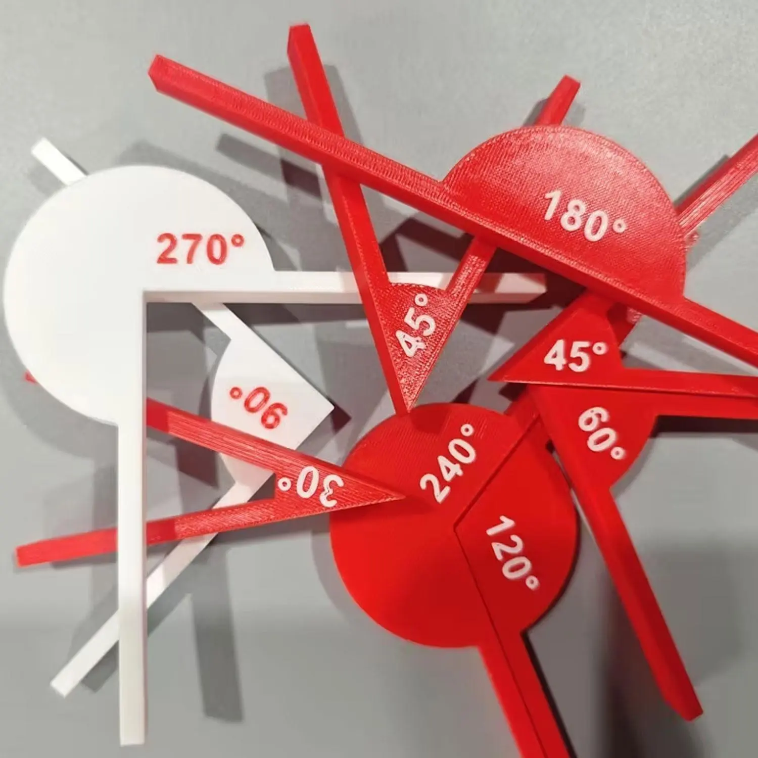 1 set of teaching protractors, geometric angle display tools, mathematics teaching aids, learning tools, angle cognition tools. Perfect items for the back-to-school season, the start-of-school season, Teachers' Day, and Christmas.