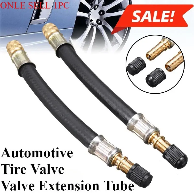 25cm Portable Air Compressor Valve Stem Extender for Car Tire Valves, Suitable for Motorcycles Trucks Bicycles, Universal Fit for All Cars