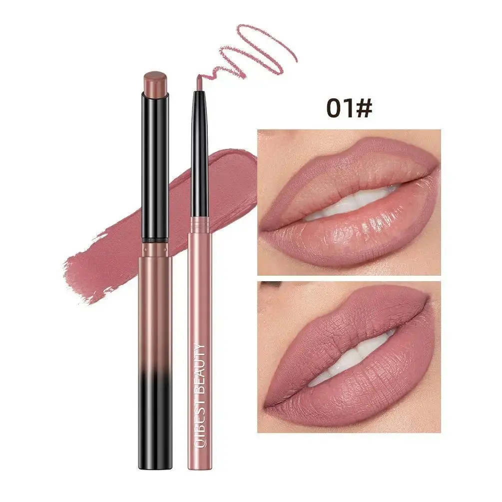 Matte Lipstick & Smooth Lip Liner, Lip Definer, Lip Lacquer Lipliner, All Day Lipliner, 2 Counts/set Long Lasting Lip Makeup Pen for Girls & Women, Summer Makeup, Lip Cosmetic, Lippie Pencil, Lip Product, Lip Liner Kit