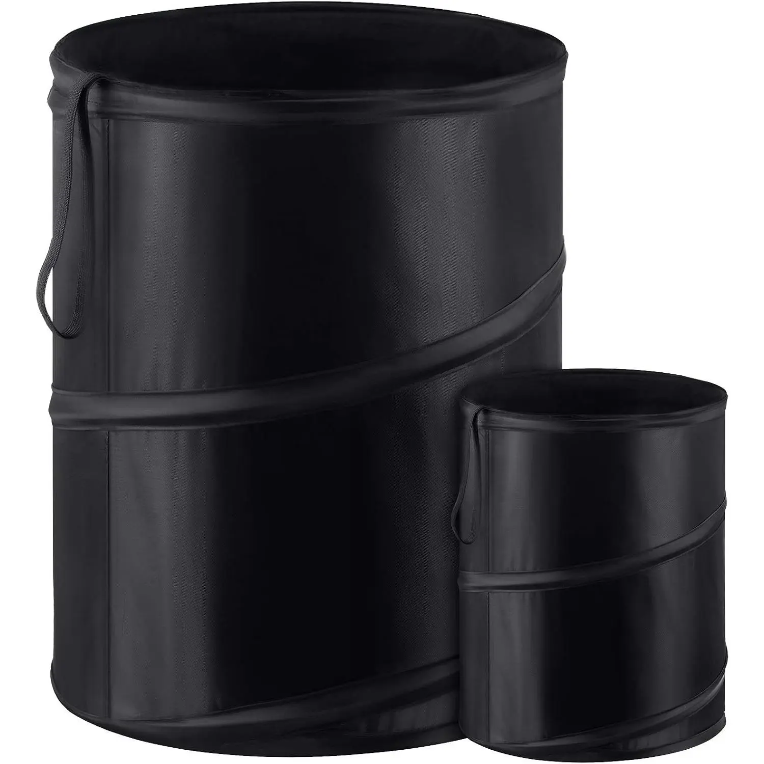 2 count Pop up  Trash Can, Combination Size Portable Collapsible Trash Can with Elastic Band    Basket, Rubbish Bin for  Garbage Camping Traveling