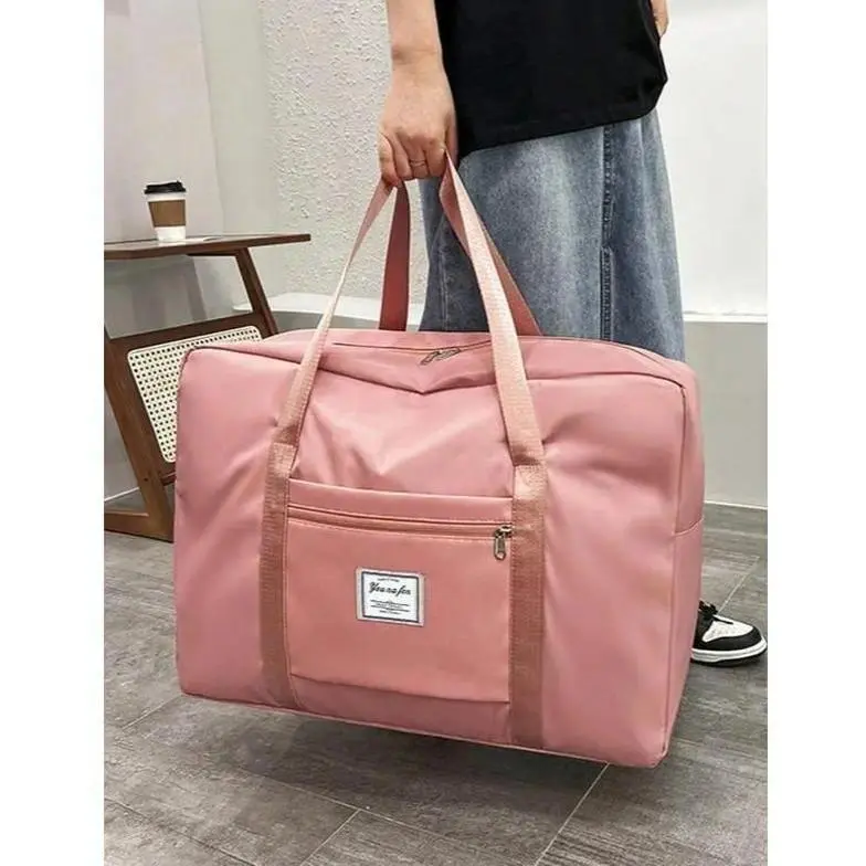 Foldable Waterproof Oxford Duffle Shoulder Bag, Large Spacious Storage Capacity, Lightweight Portable Handbag for Long Trip Travel, House Moving, Bedding Clothes Daily Storage Carry, Travel Bag