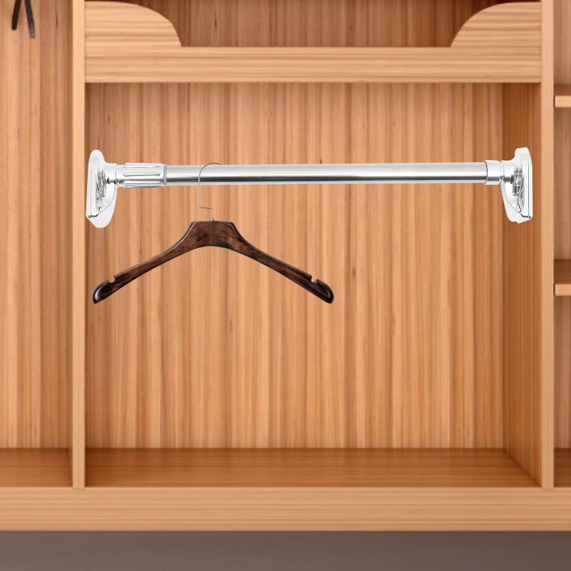 Thickened Stainless Steel Retractable Tension Pole Adjustable Telescopic Clothes Drying Rod For Bathroom Shower Window 50-80Cm