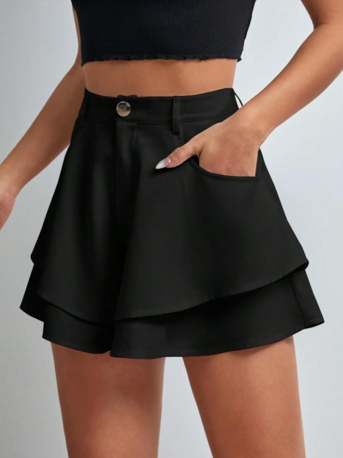 New2025Women's Plain Shorts, Casual Fashion Shorts for Daily Outdoor Wear, Ladies Bottoms for Summer