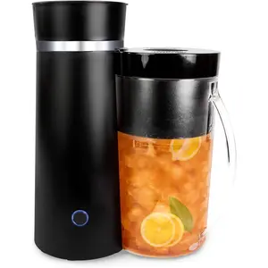 Homecraft Electric Iced Tea Maker for Sweet Tea and Cold Brew Coffee, Double Insulated Pitcher, Black, Small