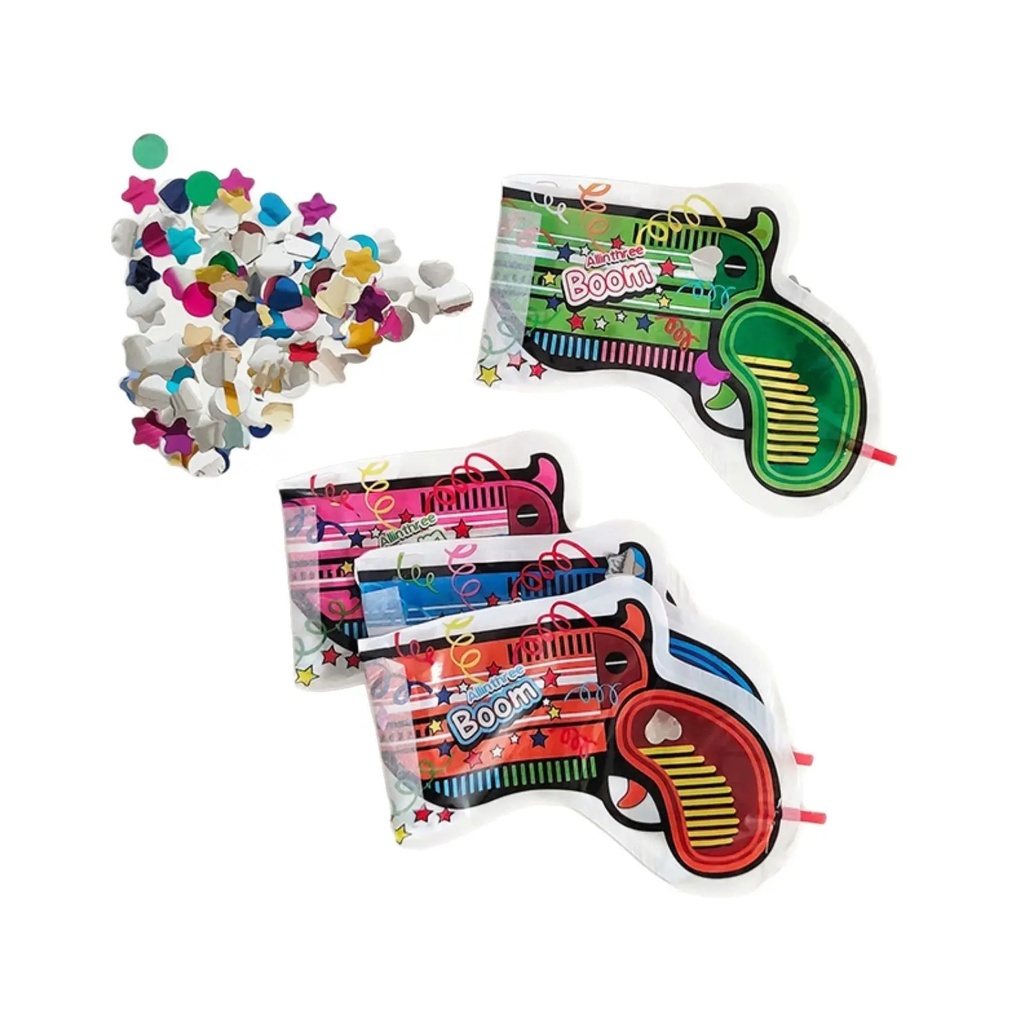 20-Piece Automatic Inflatable Gun Firecracker Set, Party Confetti Launcher, Confetti Popper, Wedding Birthday New Year Decorations, Unisex Mixed Colors