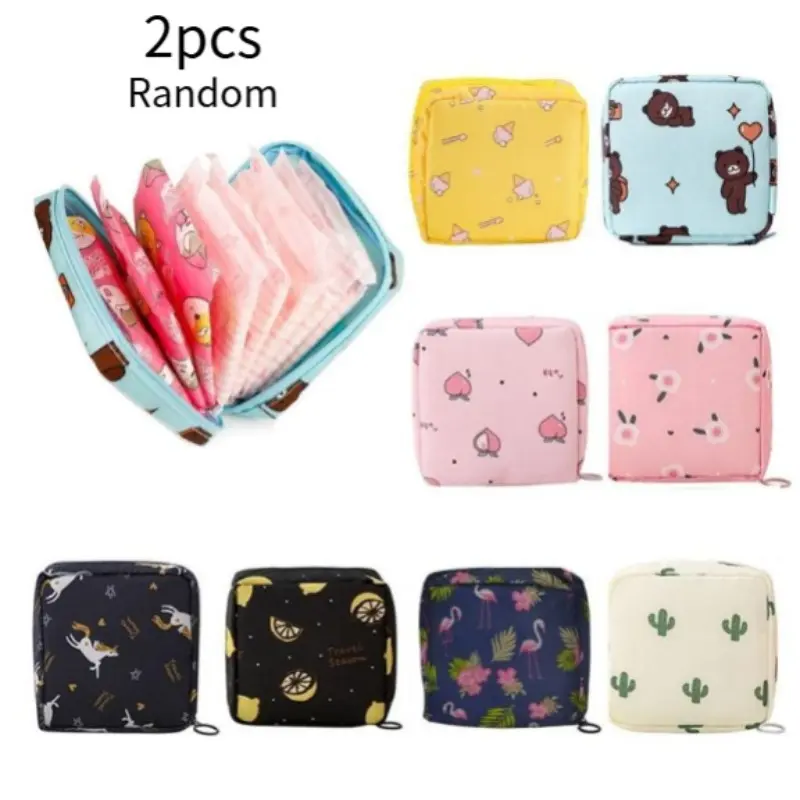 Sanitary Napkin Storage Bag, Portable Period Bag, Period Pouch, Feminine Menstrual Pad Bag, Portable Nylon Oxford Cloth Menstrual Cup Pouch for Teen Girls Women, Organiser