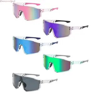 5/4-Pack Unisex Single Lens Wrap Sports Sunglasses, wind-resistant UV400 shield lenses with snug flexible frame, lightweight everyday athletic eyewear built for mountain biking, road cycling, road trips driving and weekend hiking adventures.