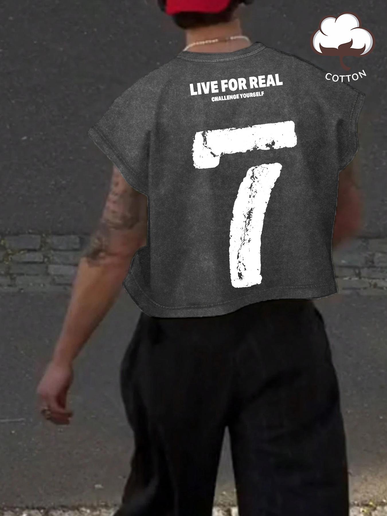 Men's Basic Solid Color Crop Tank Top, Regular Fit Casual Sleeveless Round Neck Top for Summer, Fashion Men's Clothes for Daily Wear