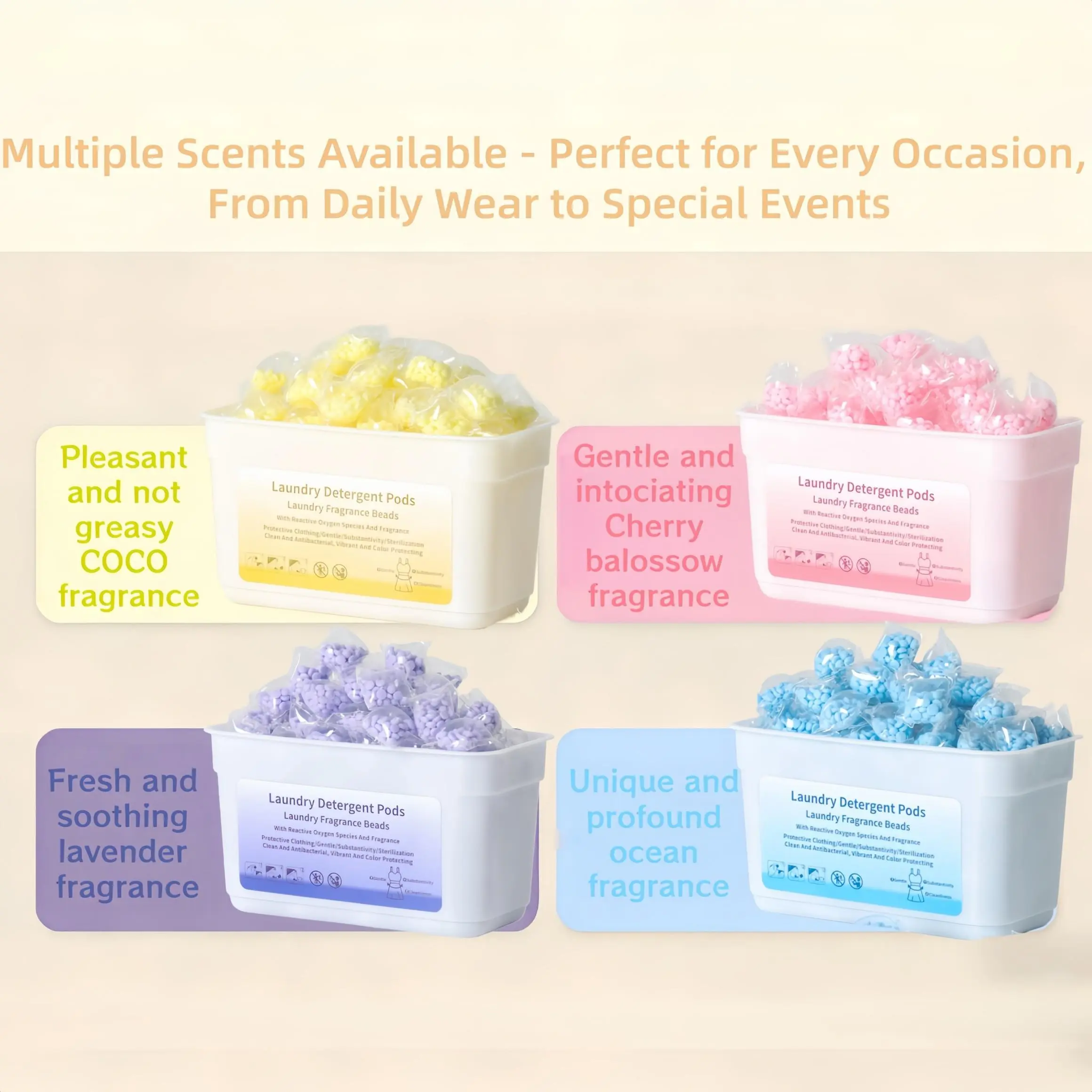 Laundry Fragrance Beads, 110pcs/box Long Lasting Fragrance Beads, Laundry Detergent Sheets, Laundry Detergent Pods, Household Laundry Tools for Home Use