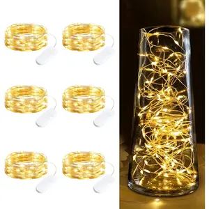 6 Pack Fairy Lights Battery Operated String Lights - 7ft 20LED Waterproof Silver Wire Firefly Lights for DIY Crafts Wedding Decor Table Centerpieces Mason Jars Partyfidget toys