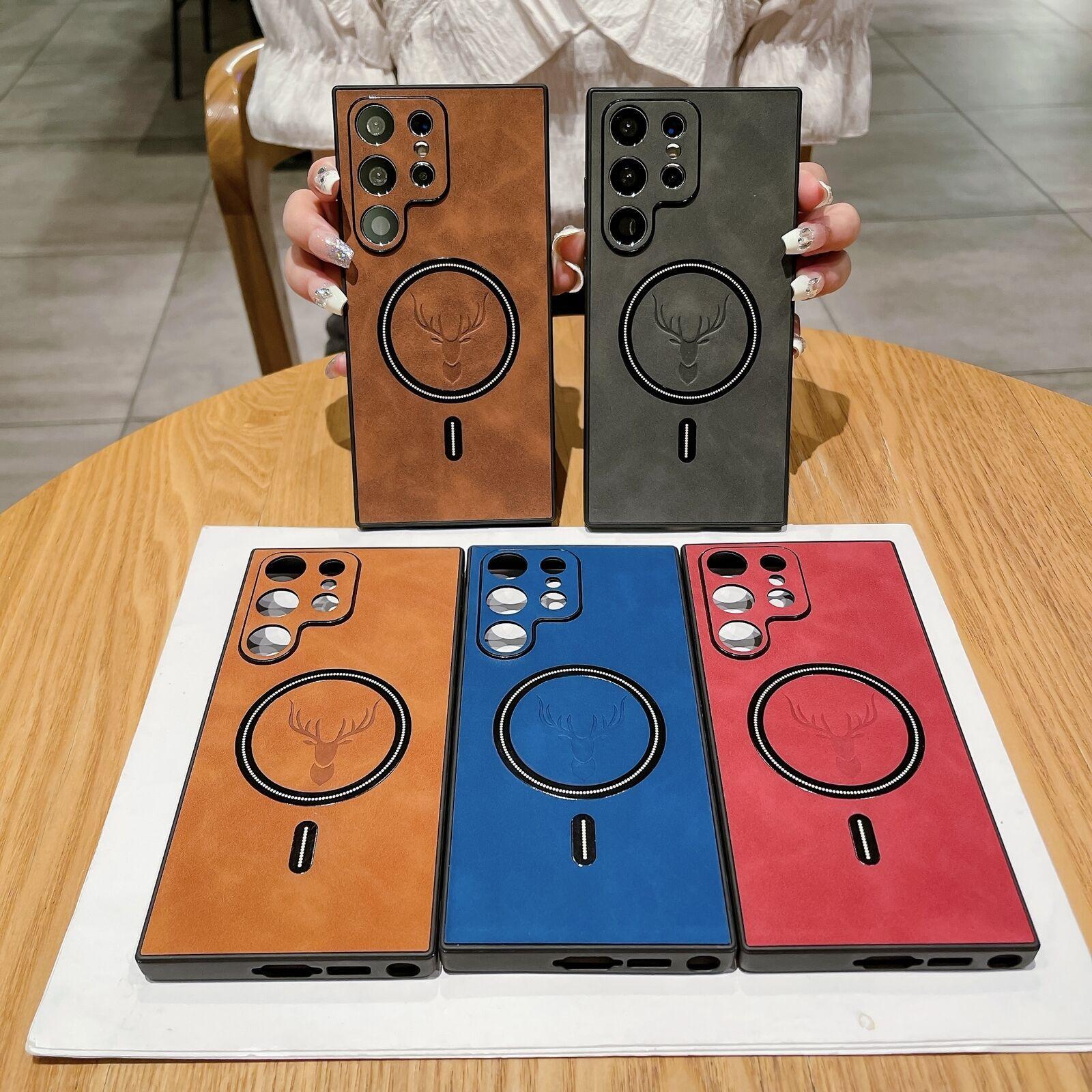 【Freeship】MagSafe Magnetic Slim Leather Case For Samsung Galaxy S25 S24 S23 Ultra Plus S22 S21