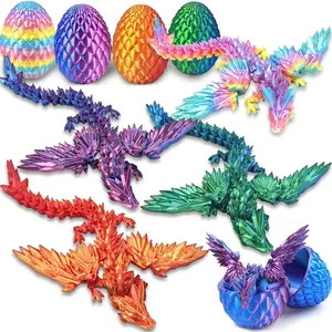 4PC 3D Printed Dragon Eggs with Wings for Teen Boys Fidget Classroom Treasure Box for Kids Goodie Bag Fillers Winged Dragon Dinosaur Eggs Toy Office Desk Decor for Adult Easter Basket Stuffers Giftsfidget toys