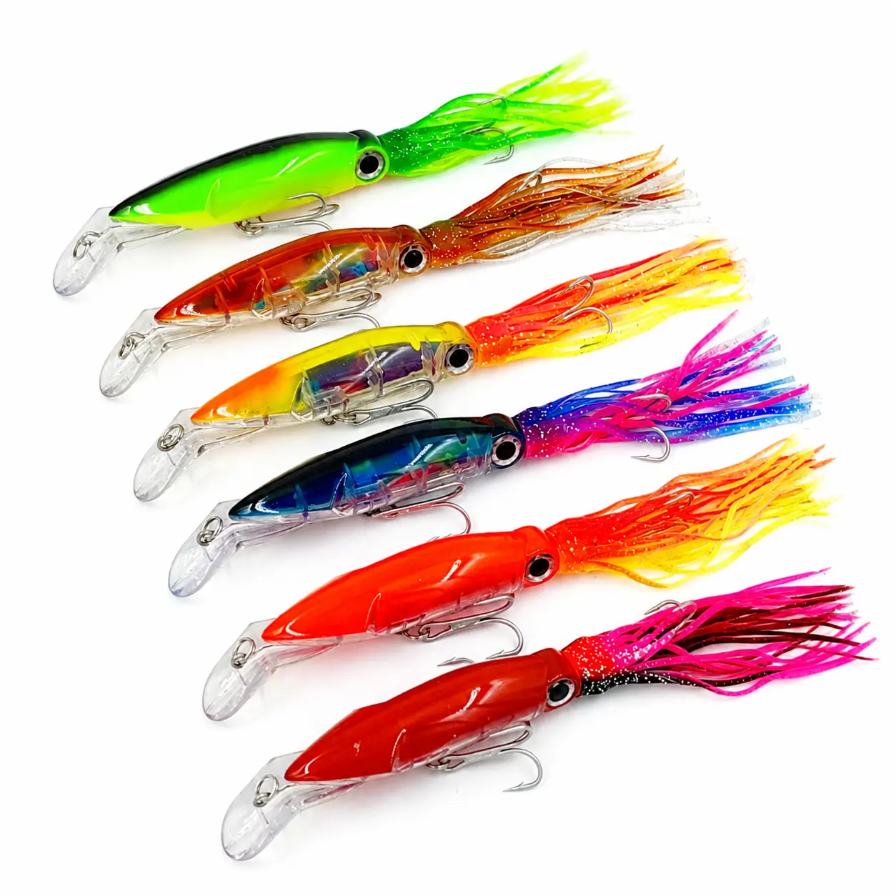 High-Performance Long-Casting Saltwater Squid Lure for Offshore Deep-Sea Fishing – 14cm 40g Bionic Soft-Hard Hybrid Octopus Bait with Realistic Movement and Durable Marine-Grade Plastic Construction