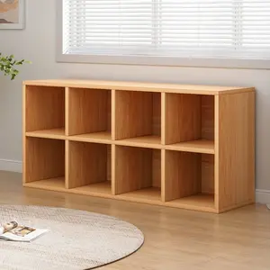 Cabinet, storage cabinet, bookshelf, shelving unit, floor-standing bookcase, home storage cabinet, tiered shelf, eight-compartment cabinet, low cabinet, grid cabinet