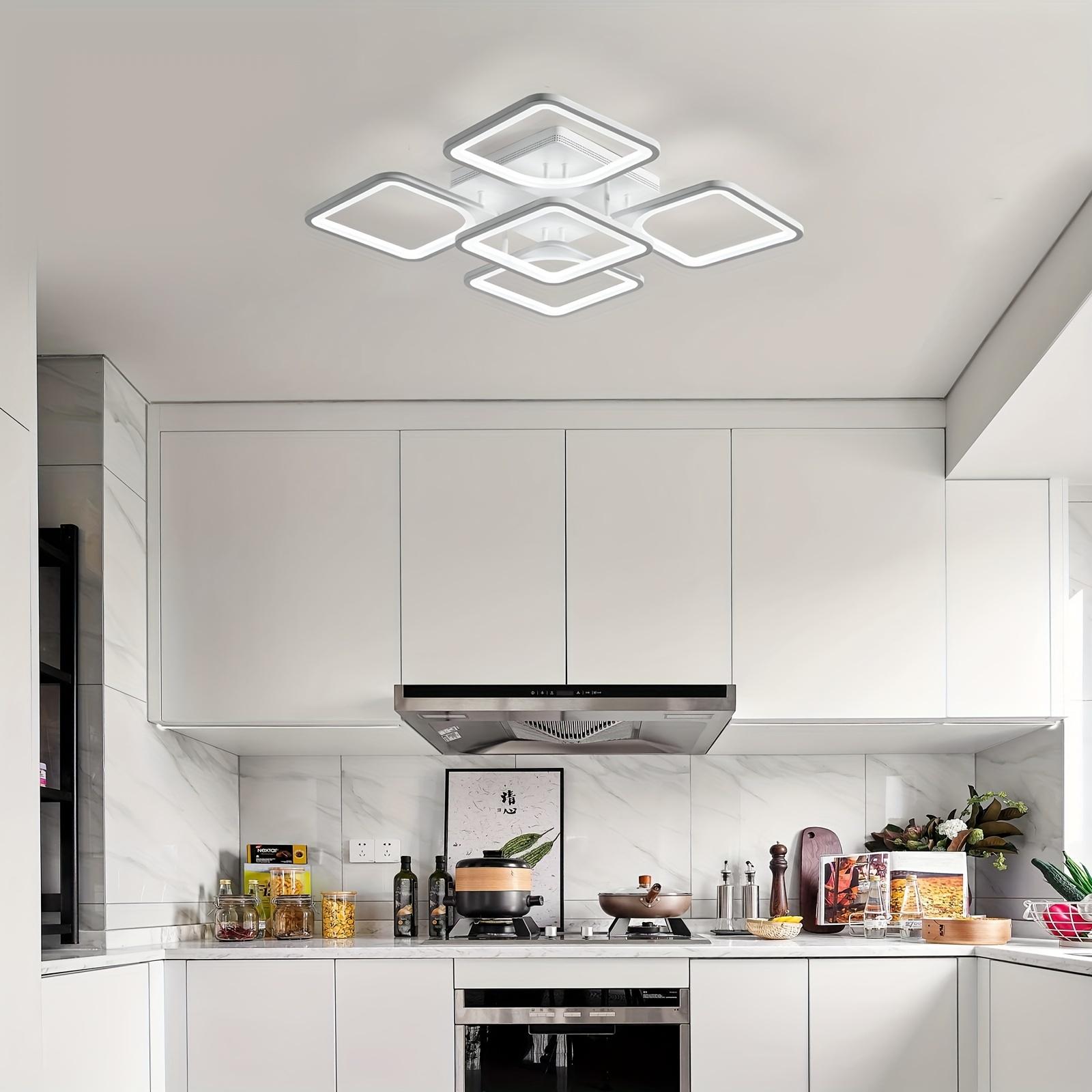 23.6 Inch 8 Square Modern Acrylic LED Recessed Ceiling Light, Dimmable with Remote Control for Kitchen Living Room Dining Room Bedroom, 3000K-6000K