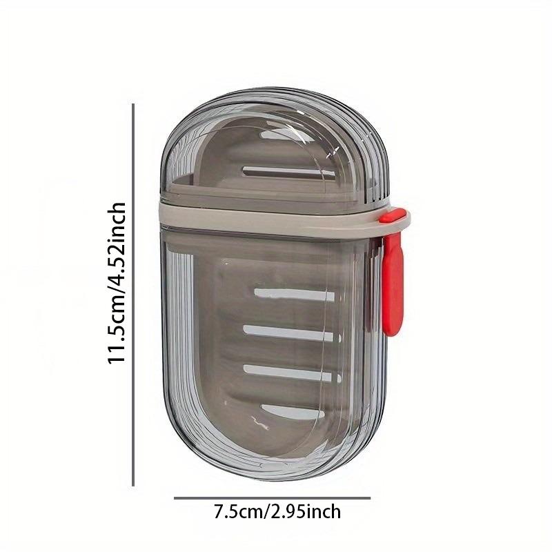 Travel Soap Dish Box, 1 Count Soap Bar Holder with Lid, Soap Bar Case, Soap Saver, Soap Storage Box for Home Bathroom & Travel, Bathroom Organization, Bathroom Supplies
