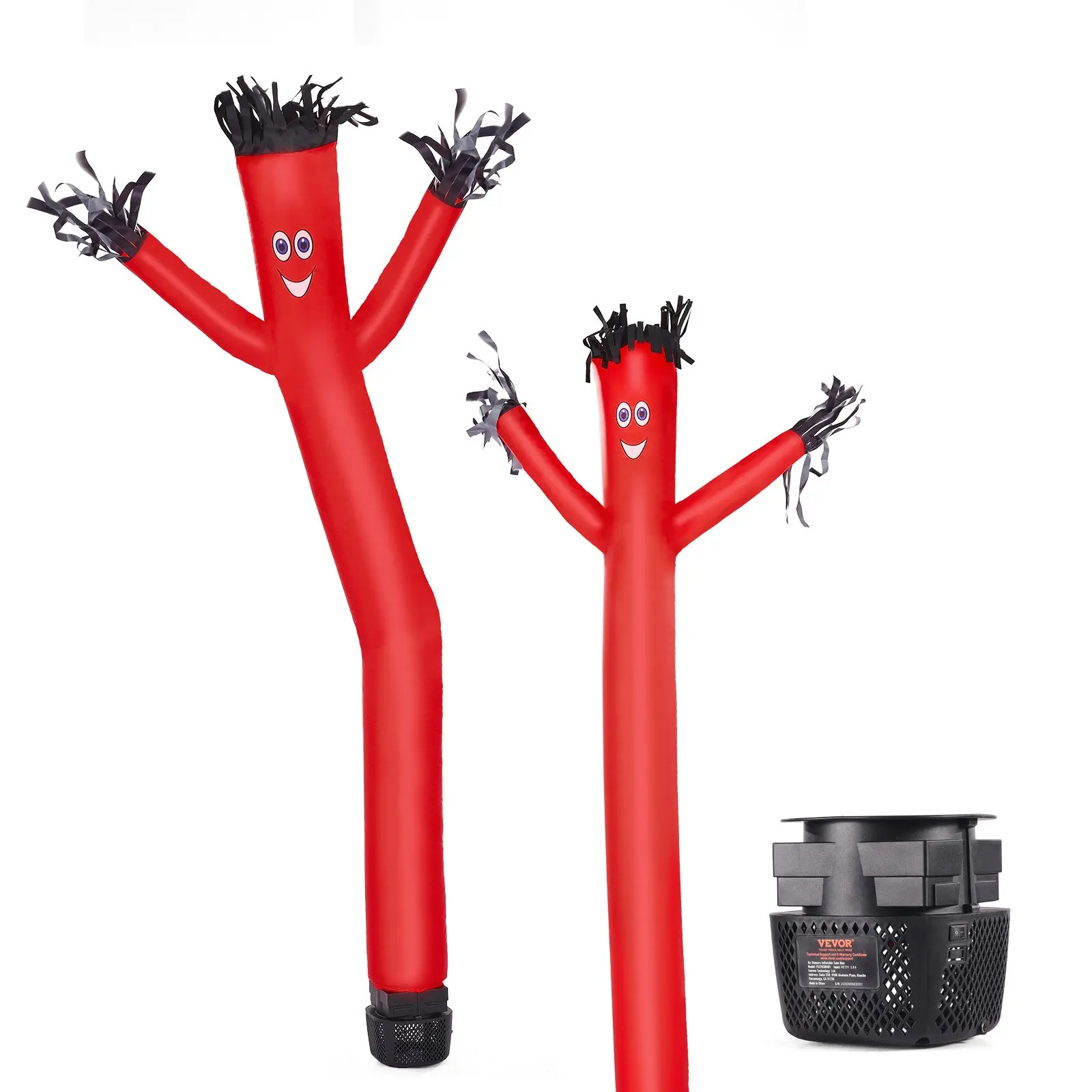 【DealsForYouDays】VEVOR Inflatable Tube Man Set, 6 ft Tall, Wacky Waving Inflatable Dancing Tube Guy with 1/15 HP Blower, PP Shell IPX3 Waterproof Blower Fan, for Outdoor Advertising Business Store Party