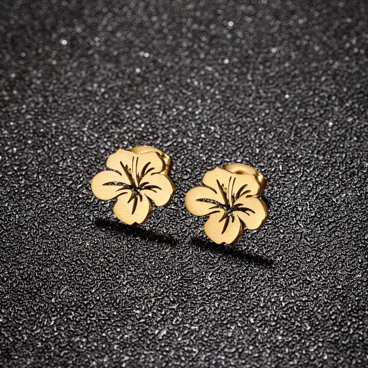 Korean Stainless Steel Flower Women Earrings Brincos Fashion Morning Glory Earings Piercing Jewelry Valentine Gifts