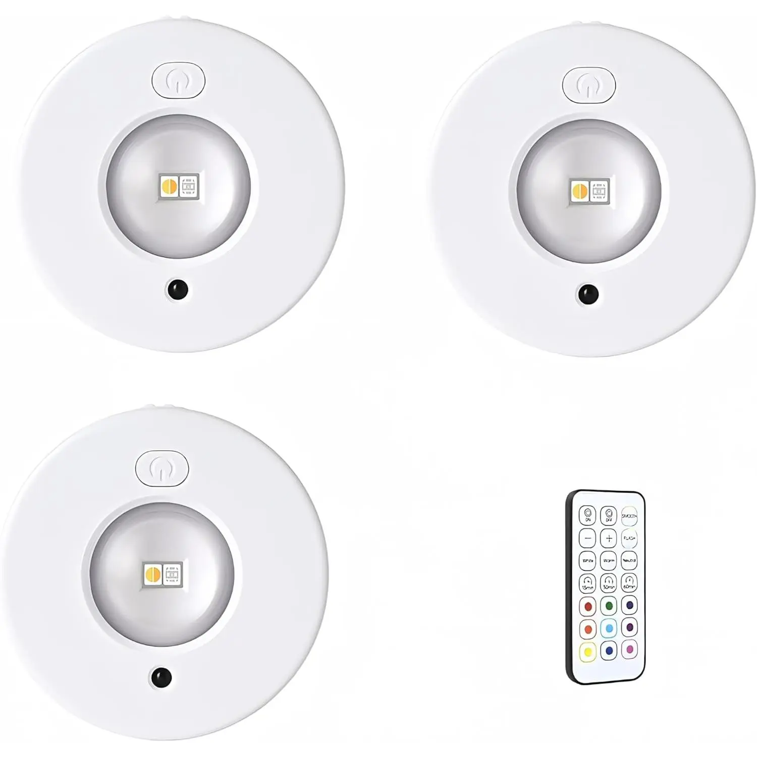 TikTok Home Glow-Up RGB Cabinet Light, Wireless Color Changing Puck Light for Closet, Kitchen, Shelf & Room Decor  RGB Magnetic Under Cabinet Light, Wireless LED Puck Light with Remote Control, Color Changing Closet Light for Kitchen, Shelf, Pantry