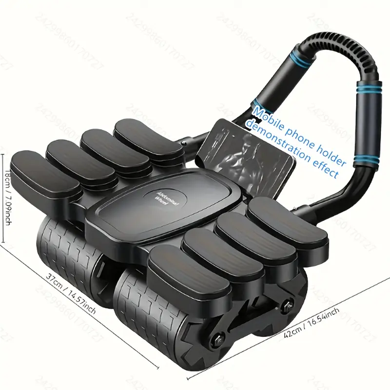 1pc Eight-Elbow Ab Wheel, Four-wheel and Six-wheel Options, Anti-tip, Self-rolling Back, for Training "eight-pack Abs" or "washboard Abs." Suitable for Home Fitness Use on the Waist, Abdomen, Legs, Arms, Etc. for Both Men and Women. Standard Model