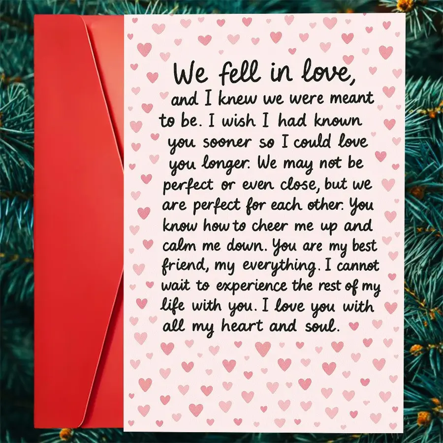 1pc Romantic Love Card Perfect for Couples Expressing Deep Feelings and Commitment Ideal for Anniversaries Weddings or Special Moments with Your Partner Anniversary Card