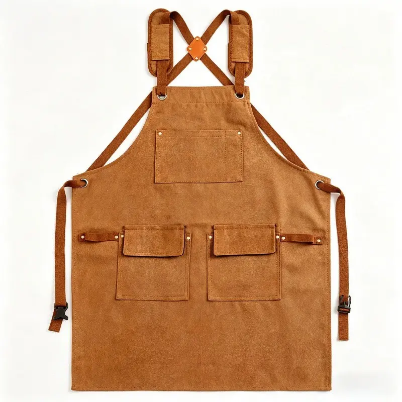 Men's Denim Apron for Kitchen Dining Cooking, Stylish Workwear for Coffee Shop BBQ, Fashionable Waistcoat for Office Jobs Kitchen Aprons