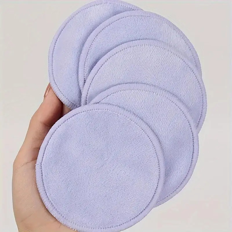 Reusable Cleansing Pads 5-Pack - Washable Reusable Wipes, Hydrophilic PU Material, Fragrance-Free, for Deep Cleansing with Facial Cleanser or Makeup Remover